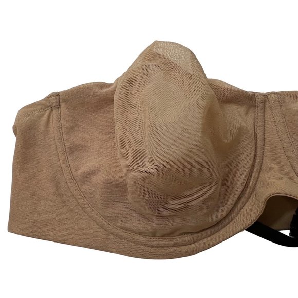 SKIMS Ultra Fine Mesh Strapless Bra Underwire Convertible 44C Clay - Picture 6 of 16